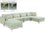 Sectionnel modulaire modulaire en velours Julia