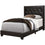 LIT - SIMPLE / SIMILI-CUIR MARRON AVEC BORDURES EN LAITON UGS : I 5987T