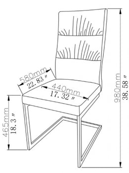 CHAISE DE SALLE À MANGER, JEU DE 2 - BLANCHE ( Meuble Mtl )