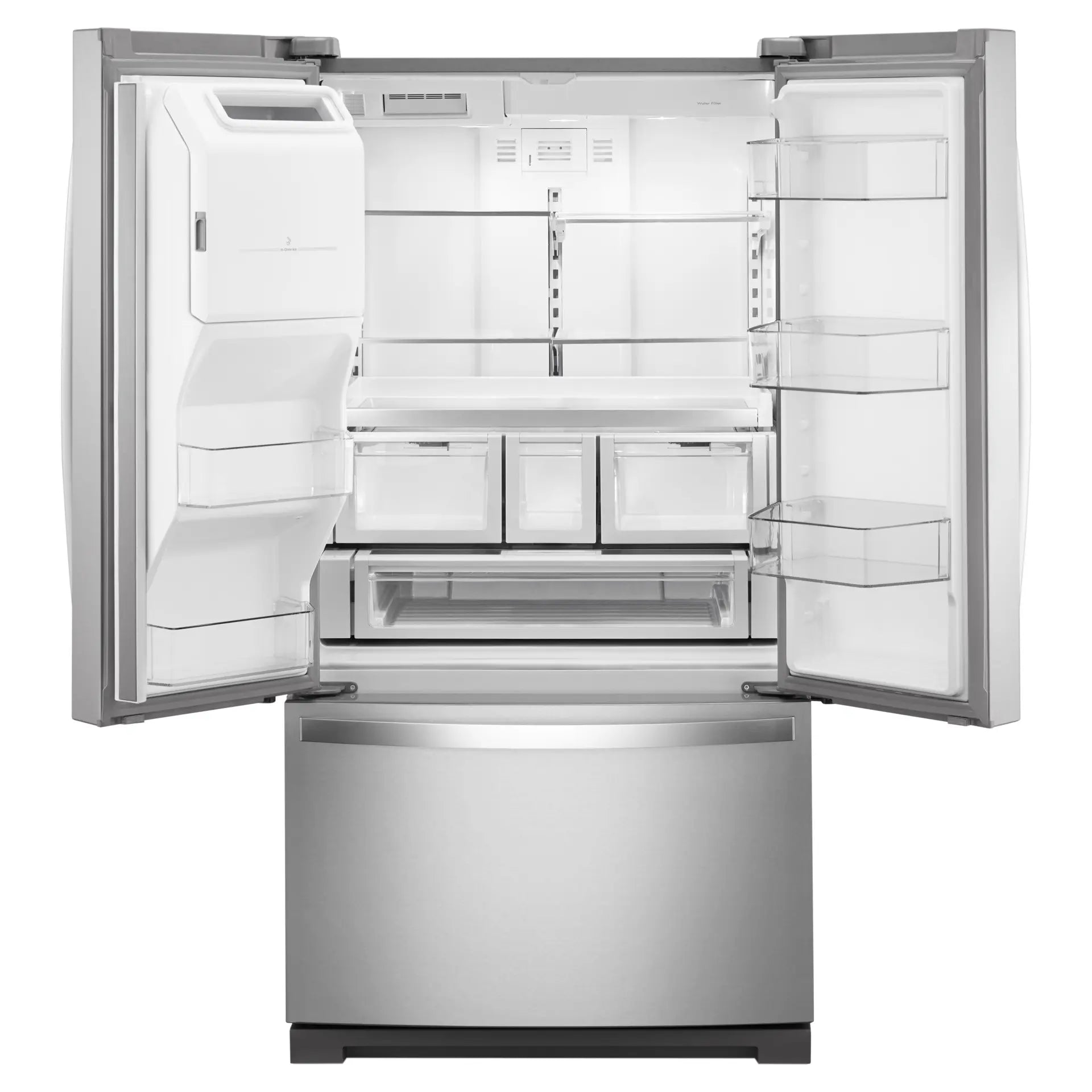 Réfrigérateur Whirlpool 36 po, 27 pi³, portes françaises, inox anti-traces WRF757SDHZ