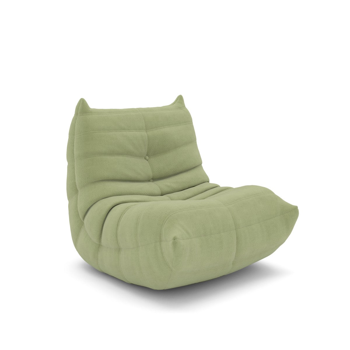 Petit fauteuil moderne pour enfant | Vert Sauge et mousse 60D