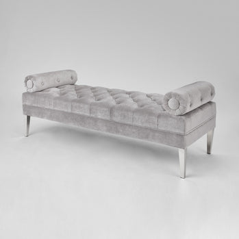 Banc Prado : Velours Gris