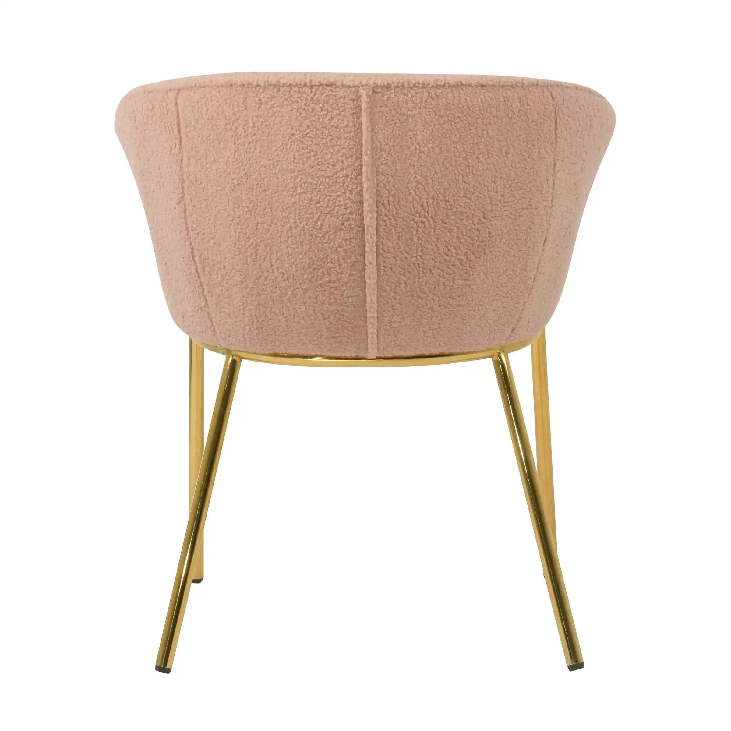 Lot de 2 Chaises 1001 : Sherpa Rose et Design Glamour