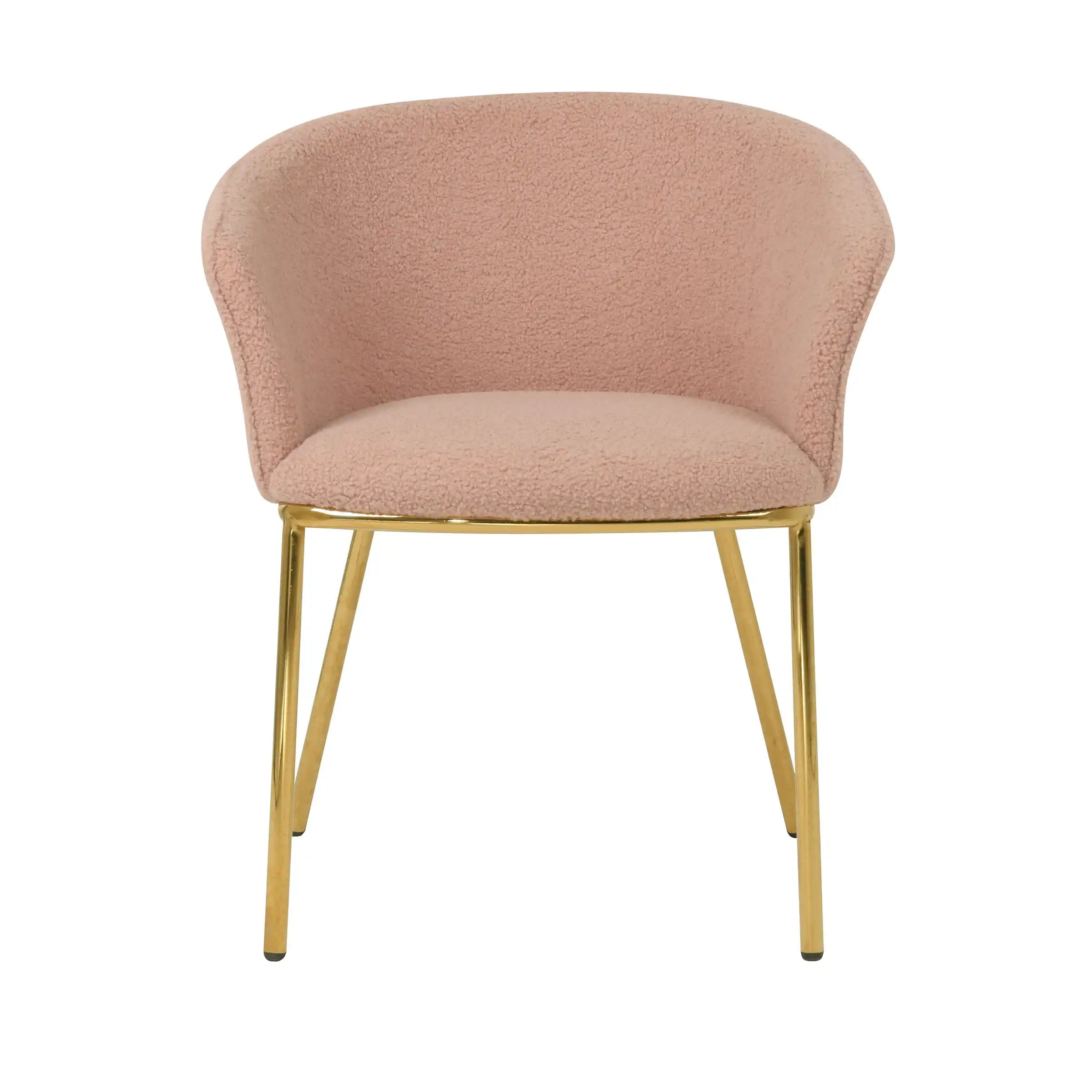 Lot de 2 Chaises 1001 : Sherpa Rose et Design Glamour