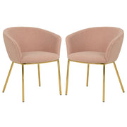 Lot de 2 Chaises 1001 : Sherpa Rose et Design Glamour