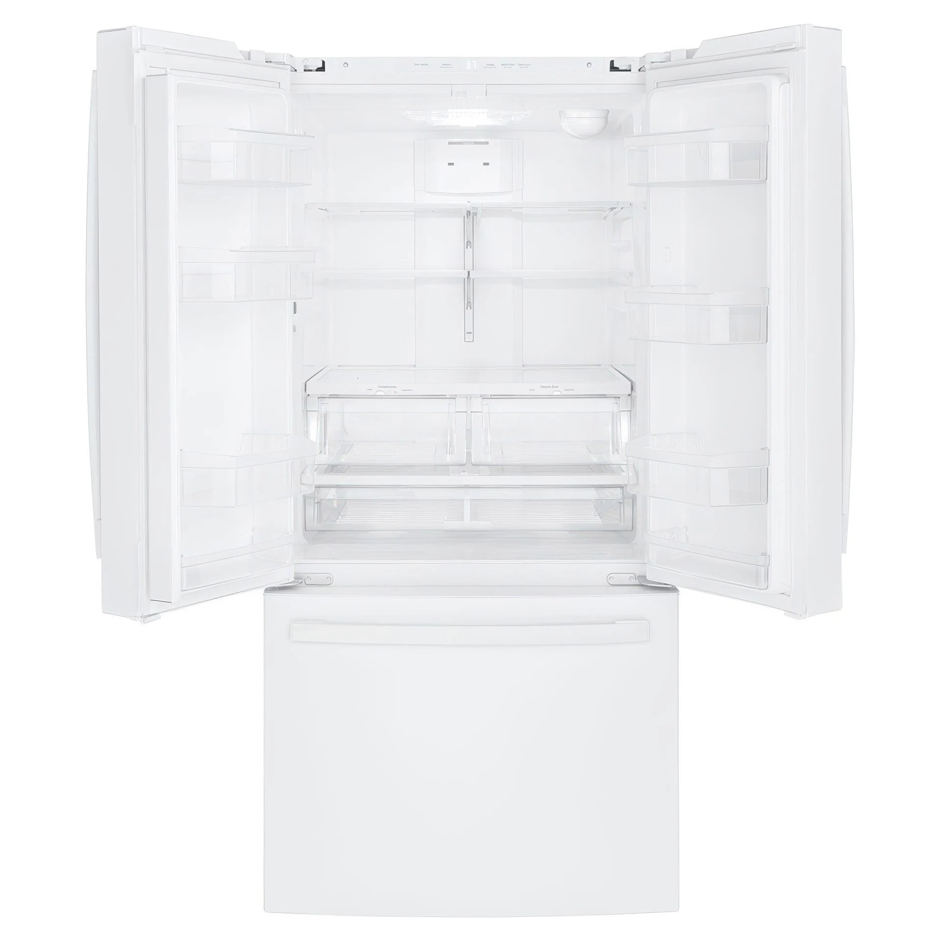 Réfrigérateur GE 18,6 pi³ Portes Françaises Blanc 33"