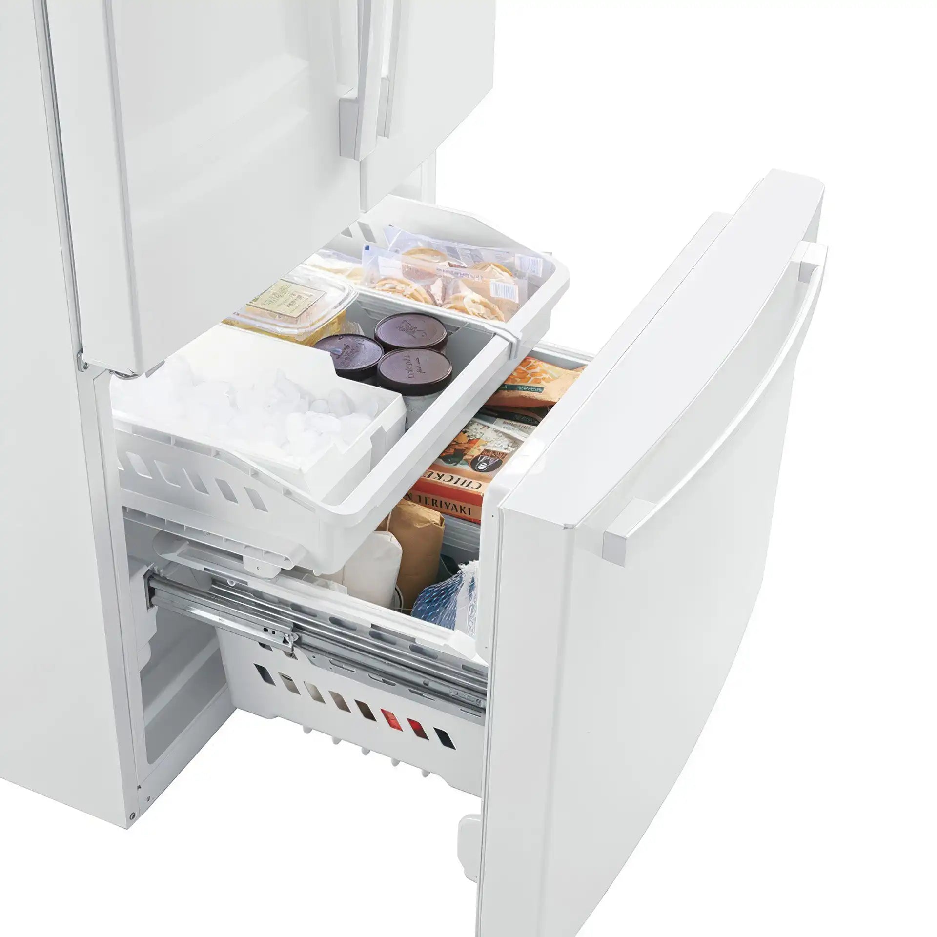 Réfrigérateur GE 18,6 pi³ Portes Françaises Blanc 33"