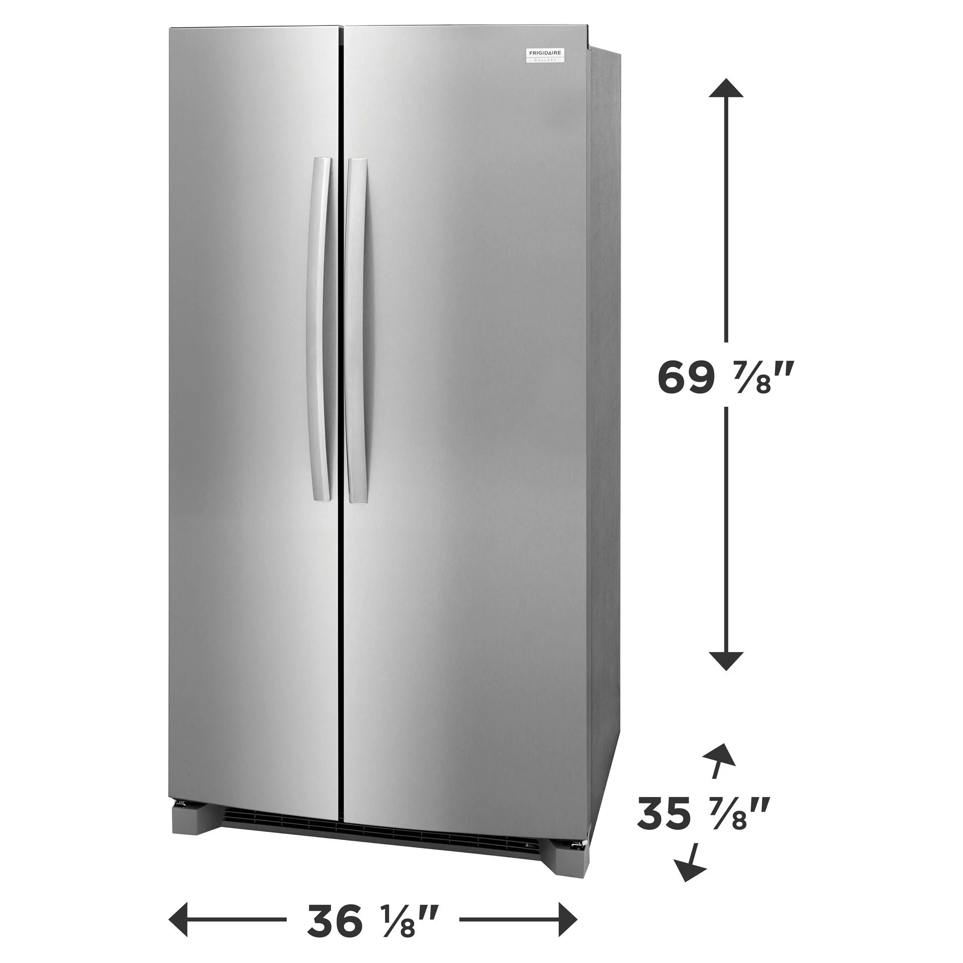 Réfrigérateur Frigidaire Gallery 36 po, 26 pi³ côte à côte en acier inoxydable anti-traces GRSN2620AF