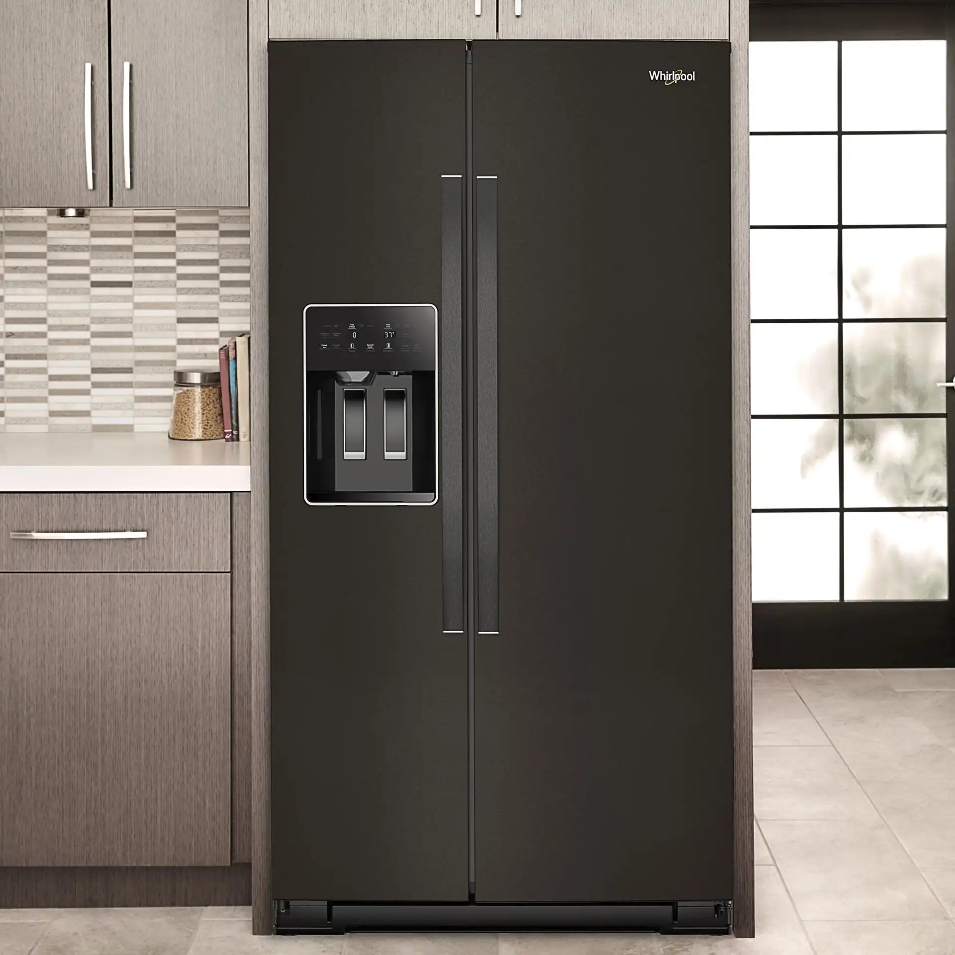 Whirlpool 36" 20.85 cu. ft. Black Stainless Steel Counter-Depth Side-by-Side Refrigerator