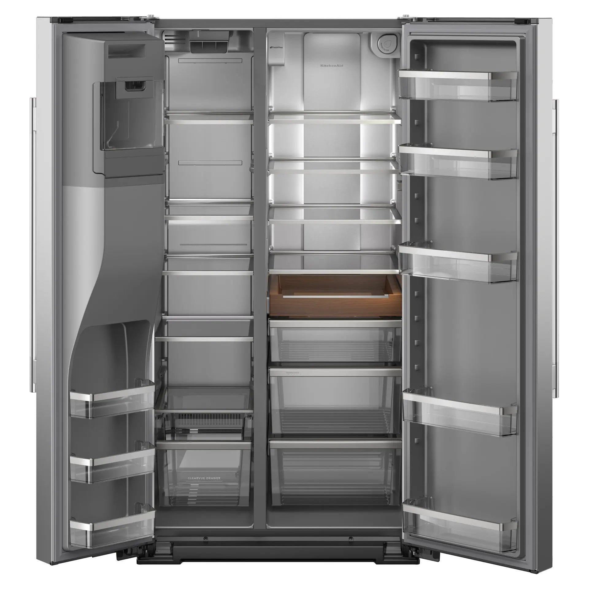 Réfrigérateur KitchenAid 28,7 pi³ Côte à Côte Inox 36 po