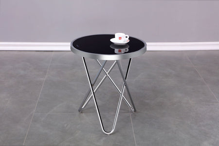 TABLE D'APPOINT - ARGENT ( Meuble Mtl )