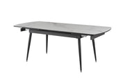 Fabian White Extendable Dining Table - Marble Effect