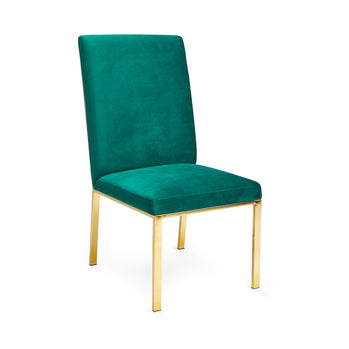 Chaise de salle à manger Riley : vert émeraude