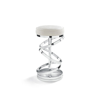 Tabouret de comptoir Glam : Lin ivoire