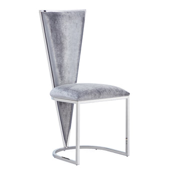 Chaise Turin : Velours Gris