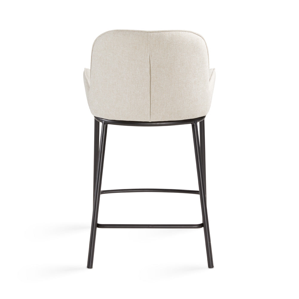 Chaise de comptoir Bennett : gris clair