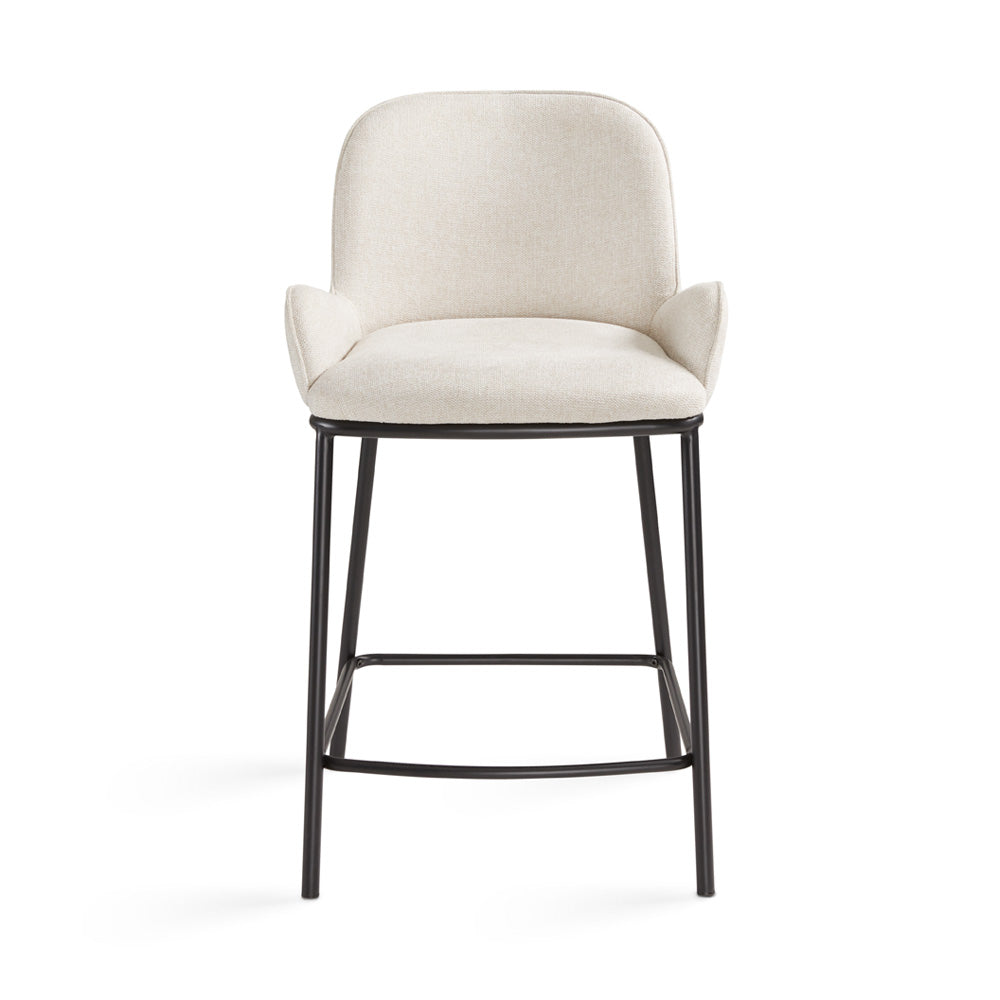 Chaise de comptoir Bennett : gris clair