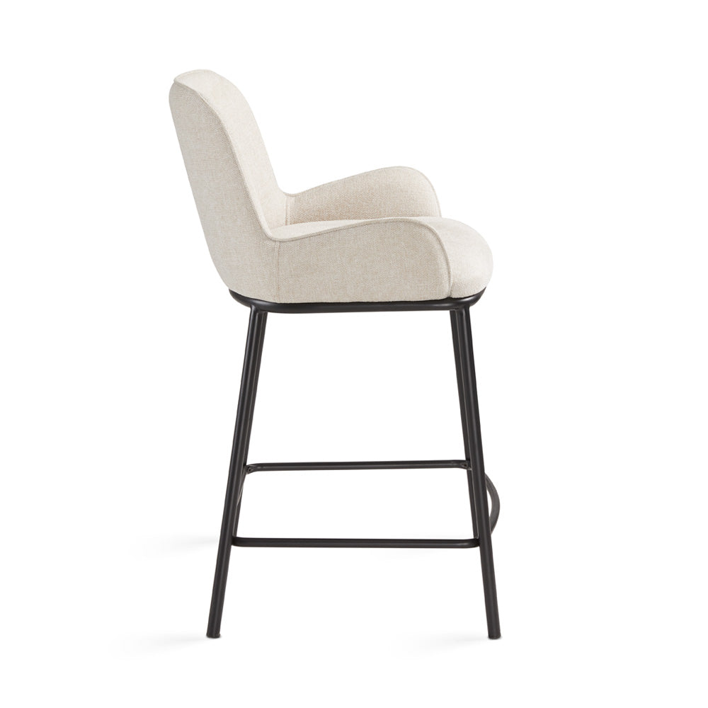 Chaise de comptoir Bennett : gris clair