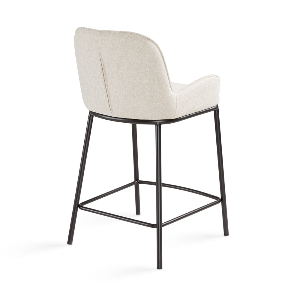 Chaise de comptoir Bennett : gris clair