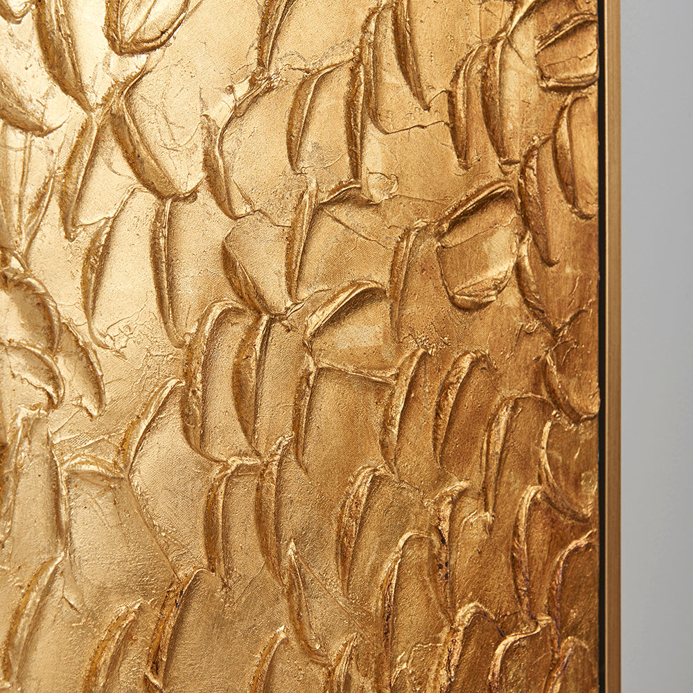 Art mural vagues d’or petit