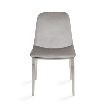 Chaise de salle à manger Minos : velours gris