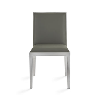 Chaise de salle à manger Emario : similicuir gris