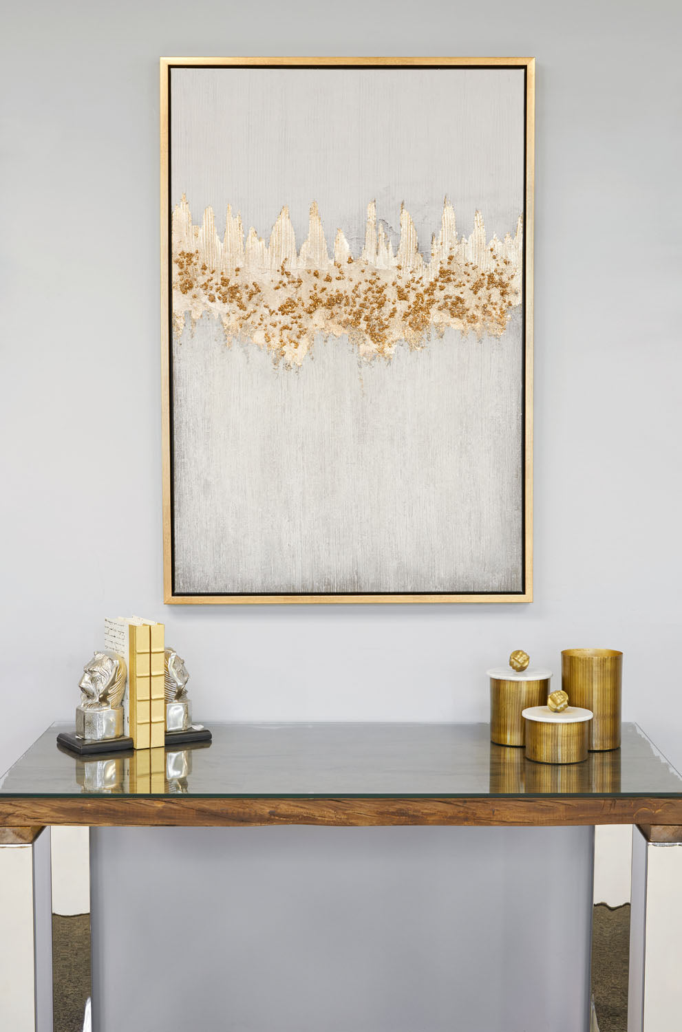 Art mural : Blanc et Or
