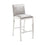 Chaise de comptoir Emario : velours gris