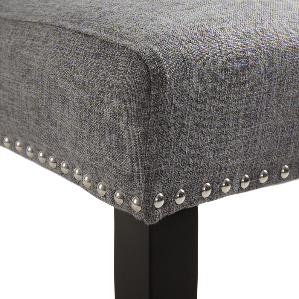 Chaise de salle à manger Scarpa : tissu ardoise