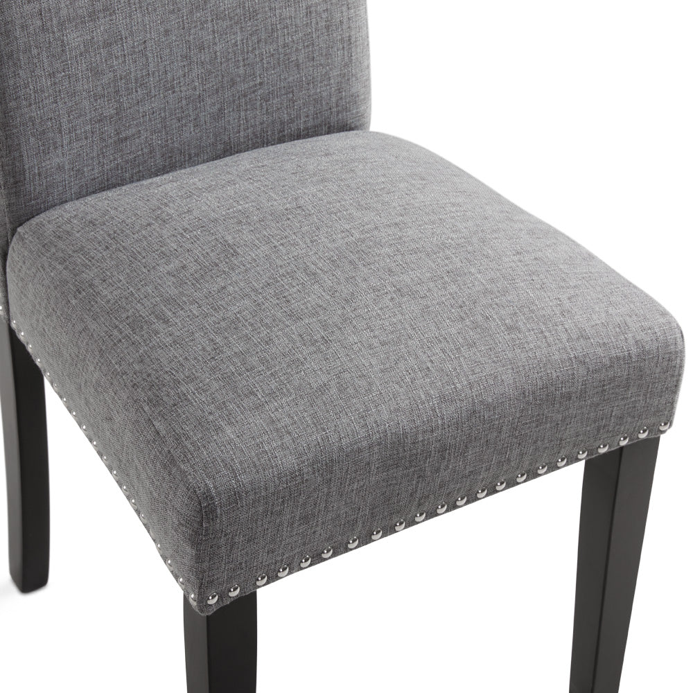 Chaise de salle à manger Scarpa : tissu ardoise