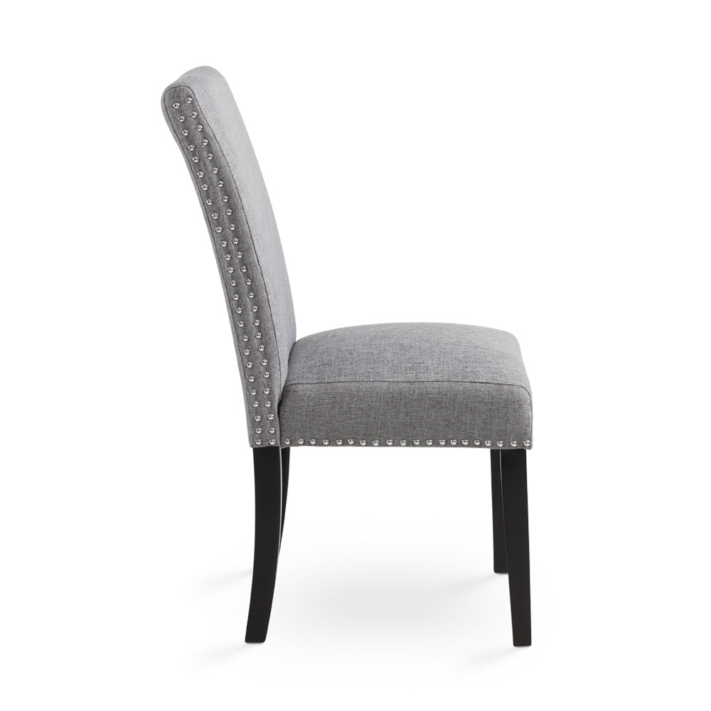 Chaise de salle à manger Scarpa : tissu ardoise