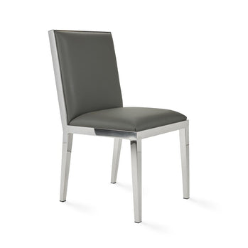 Chaise de salle à manger Emario : similicuir gris