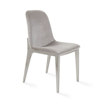 Chaise de salle à manger Minos : velours gris