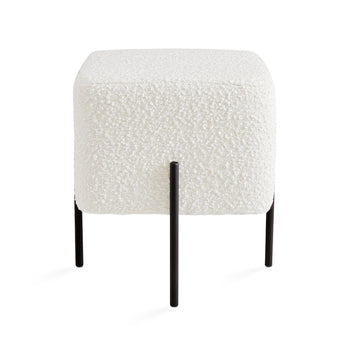 Pouf Kube : Boucle blanche