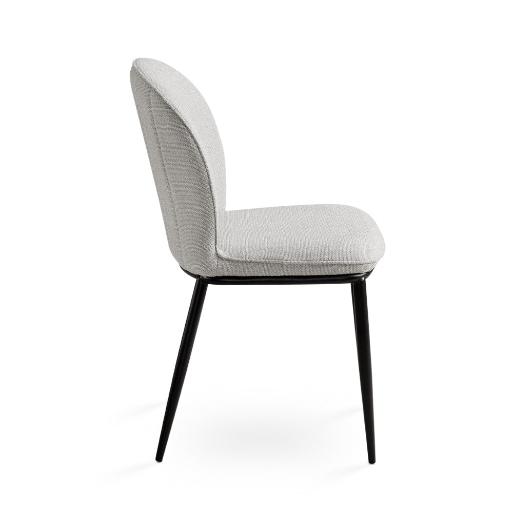 Chaise de salle à manger Angie : lin gris