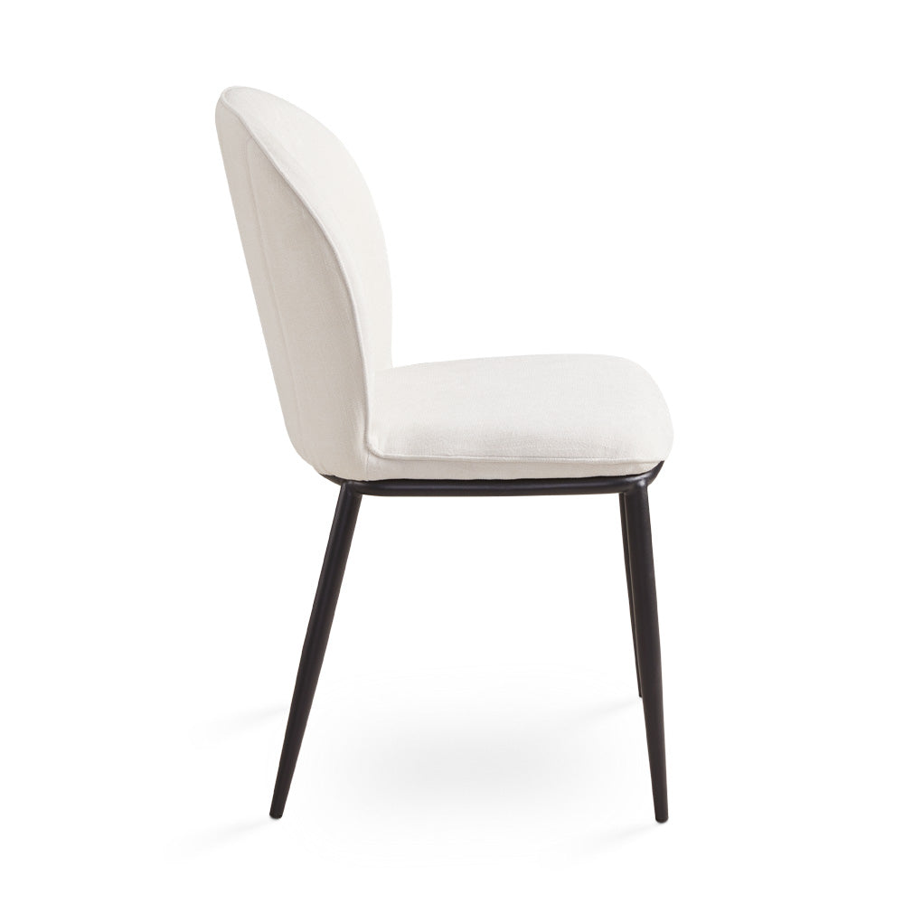 Chaise de salle à manger Angie : Lin ivoire