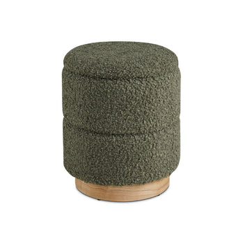 Pouf de rangement Edgar : Boucle olive