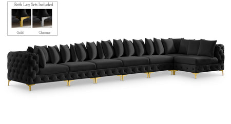 Sectionnel modulaire en velours Tremblay