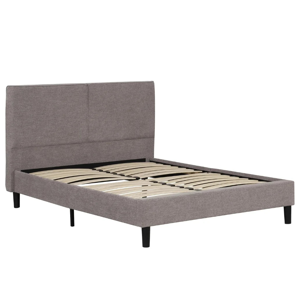 Sia : Le Lit Plateforme au Design Split-Back Gris