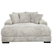 Chaise Longue Cuddler Gris Vison | Confort pour Deux avec Port USB