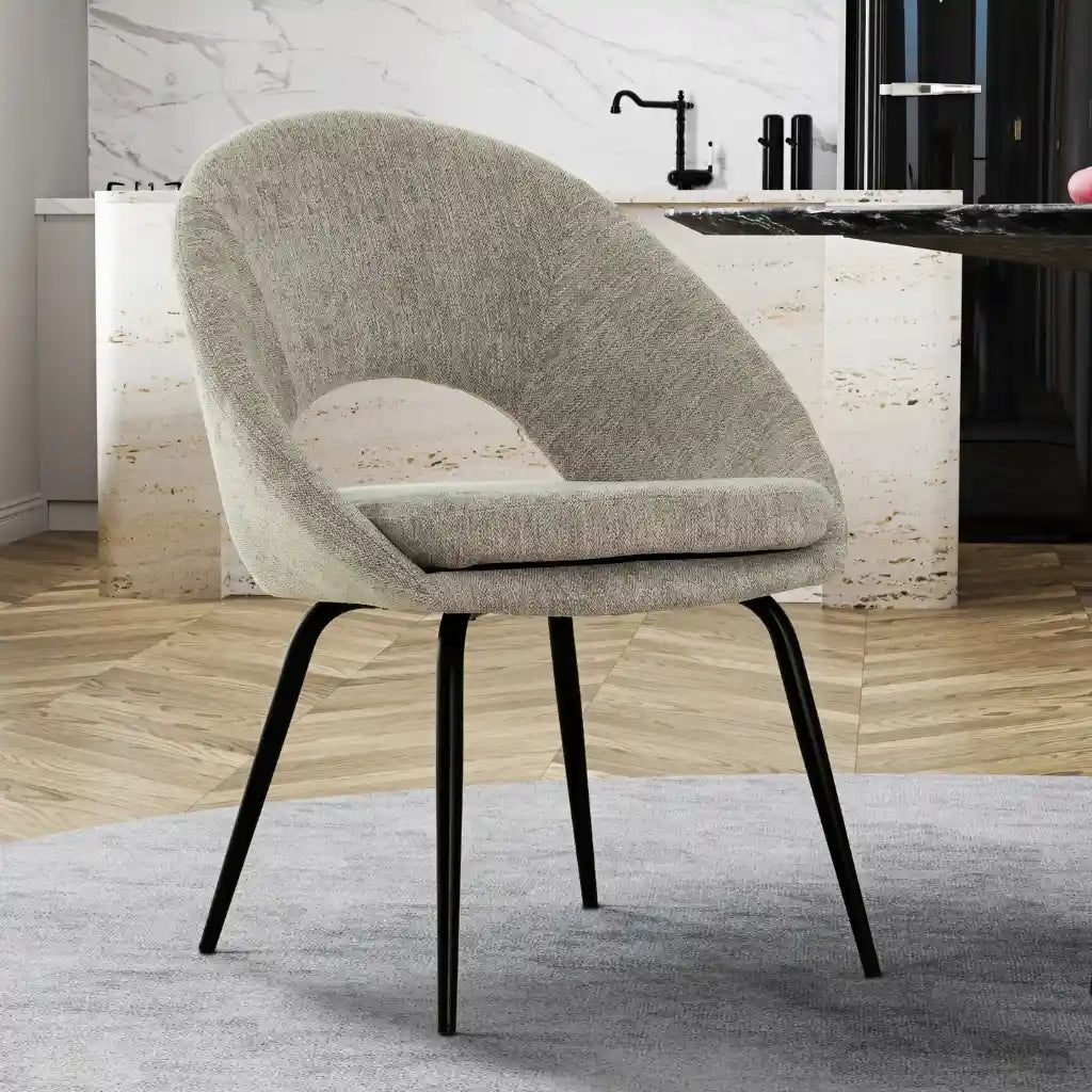 chaise de salle à manger ergonomique taupe | Lot de 2