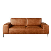 Canapé Shonda beige – Style moderne en cuir synthétique