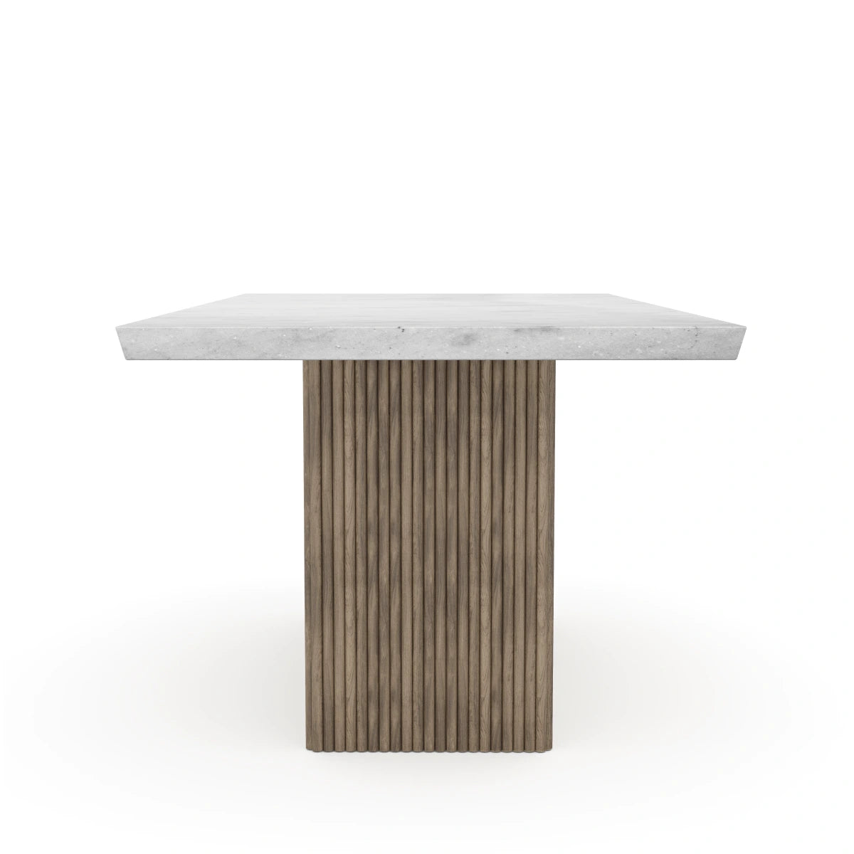 Messa Marble Dining Table - Grey Mango Wood