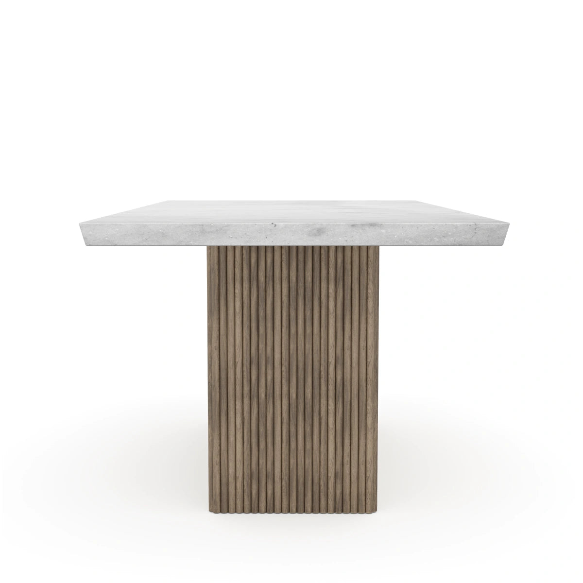 Messa Marble Dining Table - Grey Mango Wood