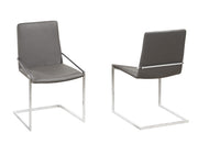 CHAISE DE SALLE À MANGER, JEU DE 2 - GRIS ( Meuble Mtl )