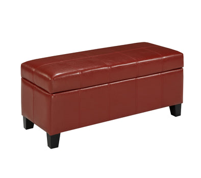 POUF DE RANGEMENT - ROUGE ( Meuble Mtl )