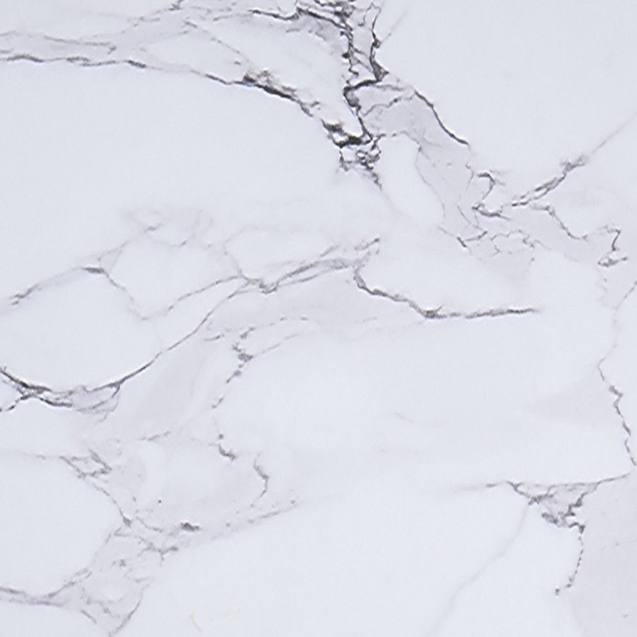 Table de salle à manger ronde Zilo de 48 po en faux marbre blanc et or vieilli ( Meuble Mtl )