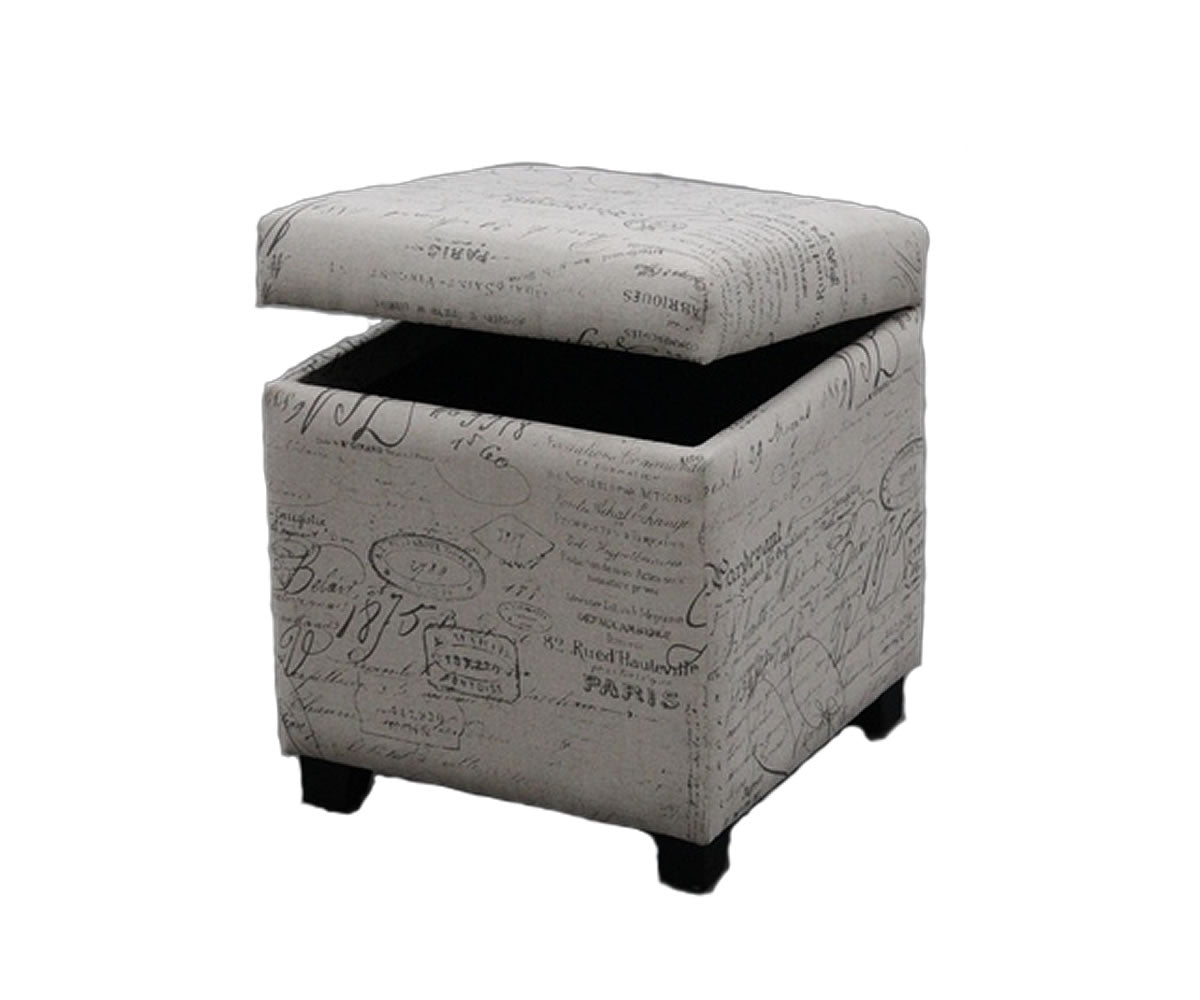 Pouf de rangement ottoman en tissu Teahouse ( Meuble Mtl )
