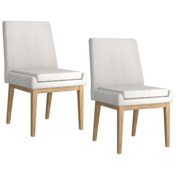 Chaise de salle à manger Cortez, lot de 2, en tissu beige et naturel ( Meuble Mtl ) 