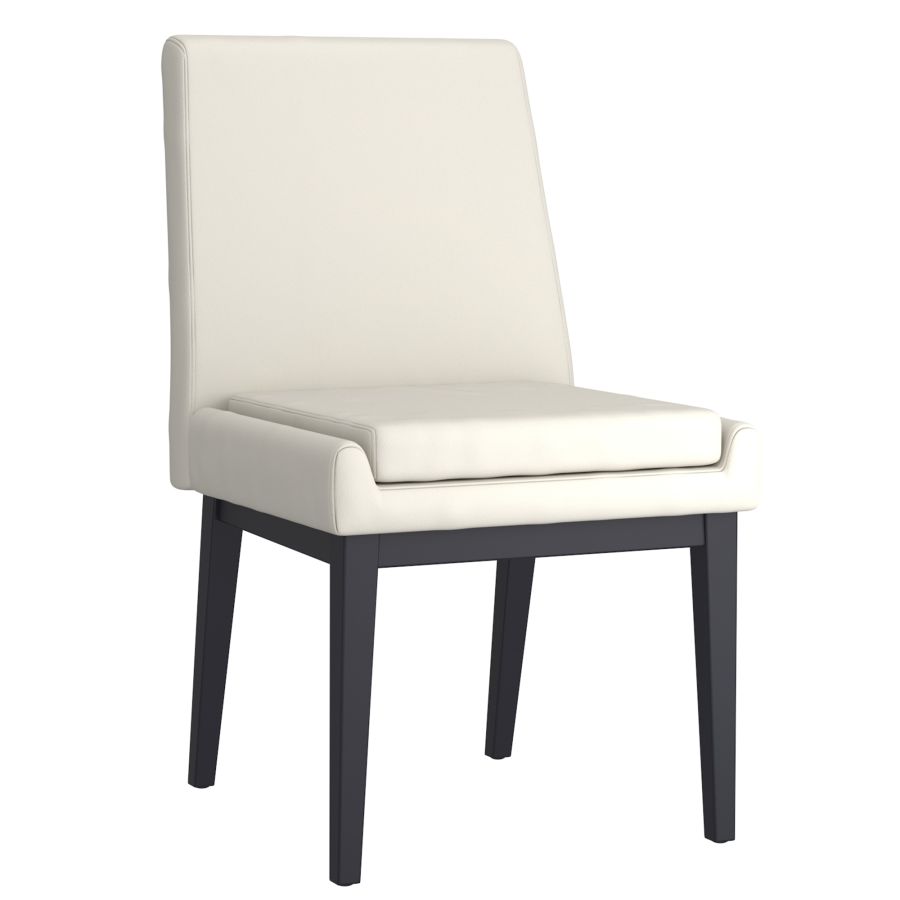 Chaise de salle à manger Cortez, lot de 2, en simili cuir beige et noir ( Meuble Mtl )
